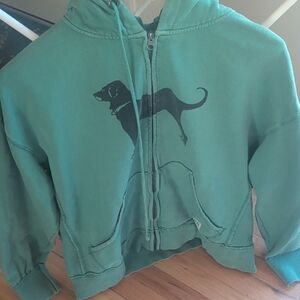 Men's Black Dog Print  Hoodie